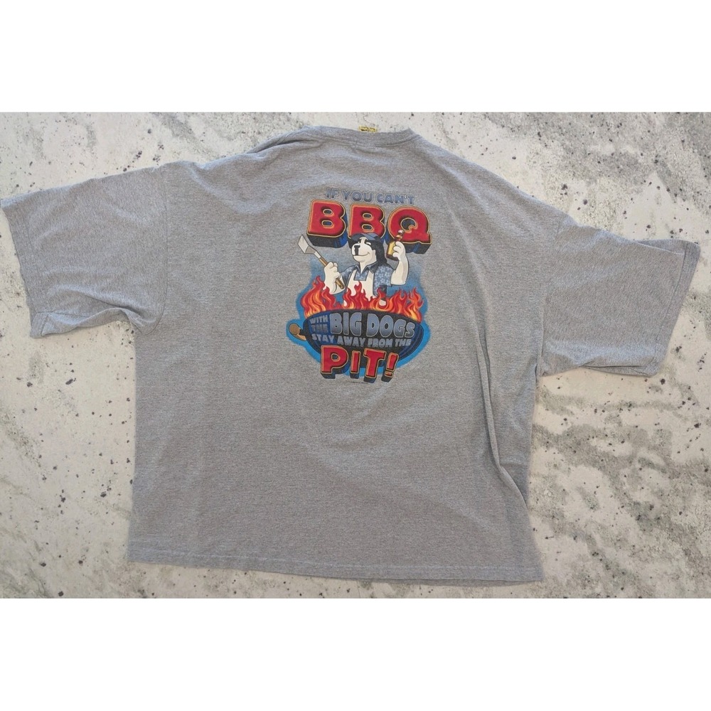 VTG Y2K Big Dogs "If You Can't BBQ With The Big Dogs"‎ Dad T-Shirt 5XL